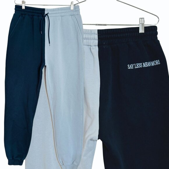 The Mayfair Group Womens Jogger Sweatpants Size XXL Say Less Mean More Split - Picture 1 of 12